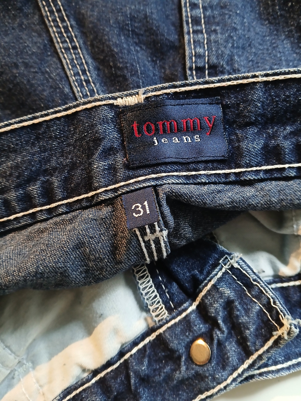 Vintage Tommy Hilfger Carpenter Shorts - Dark Blue - Picture 4 of 8